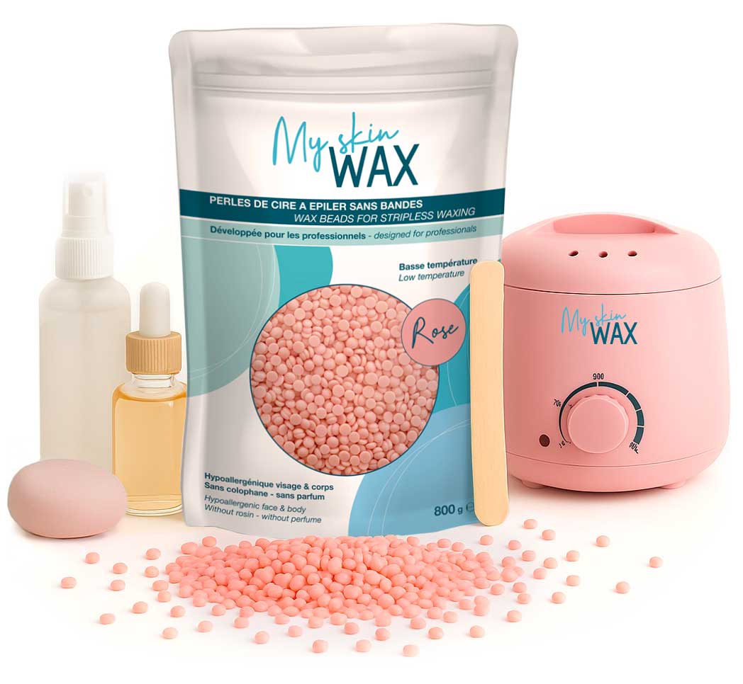 perles de cire rose pour épilation à basse température